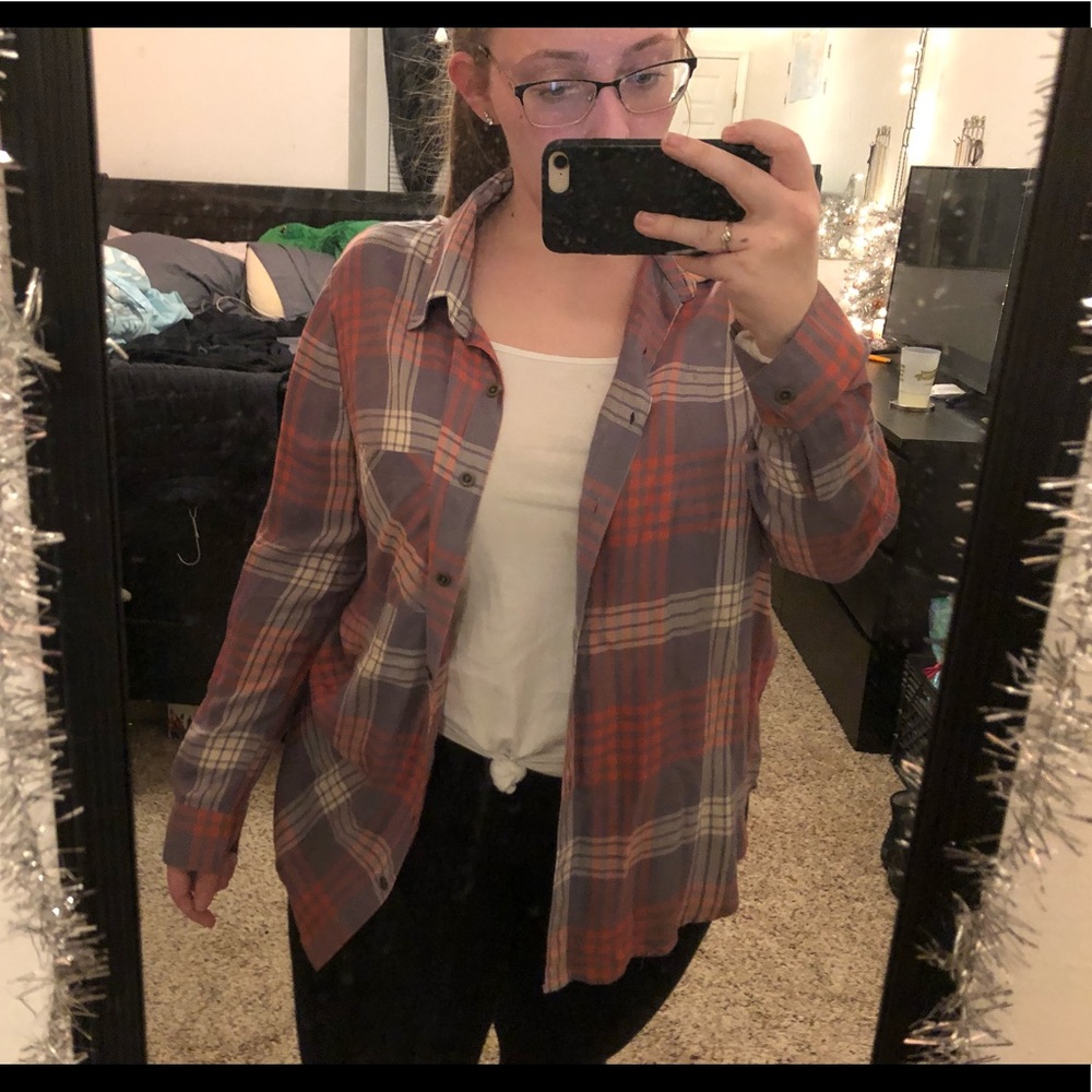Peach and gray Flannel